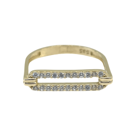 Modern sárga arany gyűrű 